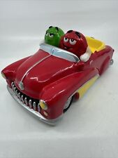 M&M's Red w/ Silver Trim Galerie Ceramic Red Convertible Car Candy Dish 2003 picture
