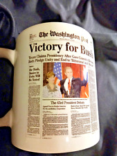 12/14/2000 Washington Post Front Page Mug of George Bush Victory. picture