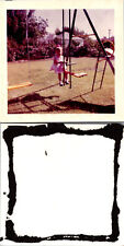 Little girl sitting on a swing set Found Photo V1120 picture