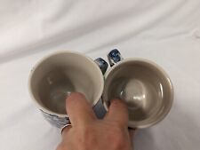 Folk Craft FRUITS by Tienshan Sponge Set of 2  Cups Mugs coffee tea SPONGEWARE picture
