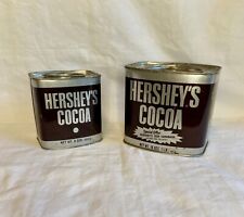 Lot Of 2 Vintage Hershey's Cocoa Tins 8 Oz And 16 Oz picture