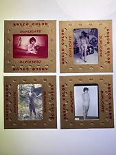 Vtg 60s Original 35mm Slide Transparency Cheesecake Busty Pinup Set Lot X 4 #212 picture