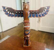Hand-made Alaskan Totem Pole. 24” Tall picture