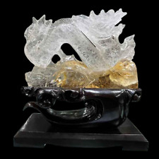 9.68LB Top Natural Clear Caystal + Fire Quartz dragon Carved quartz skull Reiki picture
