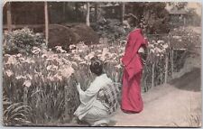 1910's Harakiri Iris Garden Tokyo Japan Secondary Deity Olympus Posted Postcard picture