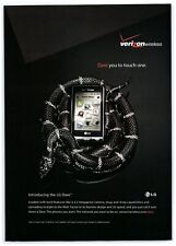 2008 Verizon Wireless Print Ad, LG Dare Smartphone Dare You To Touch One Snake picture