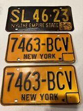 1954 Vintage New York License Plate & A Set Of New York Plates With No Date Tags picture