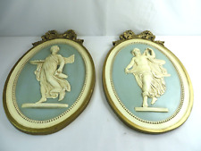 Vintage Set of 2 - Italian Design Wall Plaques Made In Italy By Artisan Designer picture