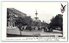 c1905 Eutaw Place Fountain Statue Building Trees Baltimore Maryland MD Postcard picture