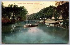 Windsor Canada Lagoon Park Scenic Natural Landmark DB Cancel WOB Postcard picture