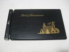 Vintage LDS Mormon Book of Remembrance Black Temple Family Genealogy Binder picture