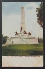 Springfield Illinois Lincoln Monument Oakridge Cemetery VTG Postcard Unposted picture