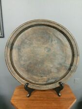  17TH - 18TH CENTURY LARGE WOOD TURNED PLATTER  TREEN PLATE BURLWOOD picture