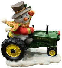 Vintage John Deere Licensed Snowman Tractor Dreaming of A Deere Christmas RARE picture