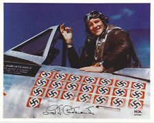 FRED CHRISTENSEN SIGNED 8X10 (D) PSA DNA AN19303 WWII ACE 21.5V 56TH FG picture