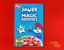 Smurf Magic Berries vintage Post cereal box art 2x3