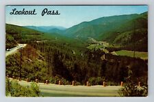 Coeur D' Alene ID-Idaho, Aerial Scenic View From Lookout Pass, Vintage Postcard picture