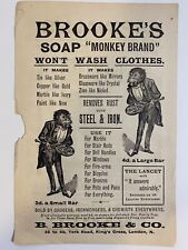 Brookes Soap MONKEY BRAND ASPINALLS ROYAL BALSAMIC PLAISTERS AD  Magazine Page picture
