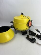 NOS Vintage GE General Electric Entertainer Skillet Fondue Sauce Pot Frying Pan picture