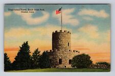Clinton IA-Iowa, Observation Tower, Eagle Point Park, Vintage c1951 Postcard picture