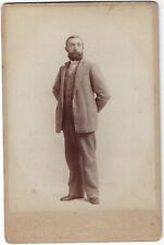 Man Beard Novelty Photography Technique Void Concord NH Antique Cabinet Photo picture