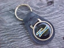1990s FORD TAURUS SCRIPT GRAIN LEATHER KEY FOB VINTAGE NOS SCARCE USA MADE picture