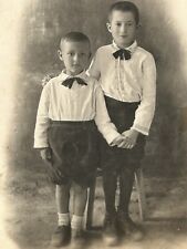 Vintage Photo Cute Young Boys Brothers Holding Hands picture
