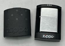 Zippo Brushed Chrome Silver J 07 2007 Metal Case Lighter Brand New picture