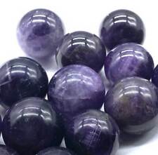 1 lb Amethyst Marbles 15-25mm Gemstone Spheres Balls (Exact Count, Size Varies) picture