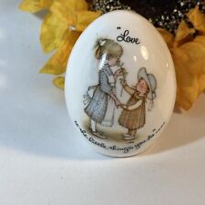 Vintage Holly Hobbie Porcelain Shaped Egg 