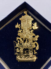 F.A.O. FAO Schwarz Gold Store Clock Christmas Ornament picture
