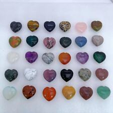 10pc Heart Shape  Pendent Energy Crystal  30mm No Hole Heart Stone picture