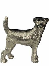 Vintage Regency international nickel plated Large dog Heavy Lab figurine picture