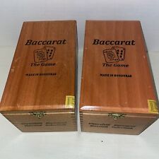 Set of 2 Baccarat The Game Havana Selection Wooden (Empty) Cigar Boxes picture