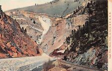 Gilman CO Eagle River Canyon Colorado Train Railroad Depot Vtg Postcard C54 picture