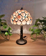 Table Lamp, Stained Glass Seashells, Beach Decor, Coastal, East Village Artisans picture