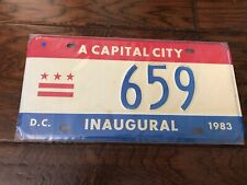 1983 Inaugural Washington DC License Plate 659 picture