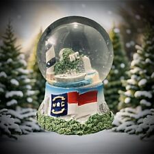 Nc Snow Globe Raleigh And Charlotte 3.5” Tall Vintage Preowned Good Condition picture