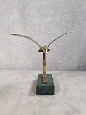 Penco Brass Flying Seagull on Green Marble Base Sculpture ~ Taiwan picture
