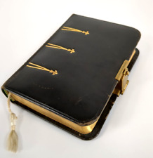 Antique Swedish Psalmboken Book 1898 Svenska Miniature Clasp Close Leather Cover picture