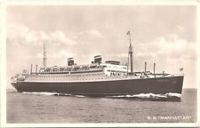 RPPC Steamship S.S. Manhattan World's Newest Luxury Liner 1940s picture