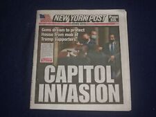 2021 JANUARY 7 NEW YORK POST NEWSPAPER -CAPITOL INVASION-MOB OF TRUMP SUPPORTERS picture