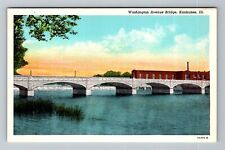 Kankakee IL-Illinois Washington Avenue Bridge Spillway Vintage Souvenir Postcard picture