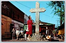 Vintage Postcard Historical Cross Olvera Street Los Angeles CA G1 picture