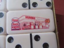 VINTAGE PUREMCO HUMBLE OIL MARBLELIKE EXTRA THICK DOMINOES NEW picture