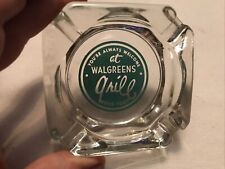 WALGREEN’S GRILL VINTAGE GLASS ASHTRAY picture