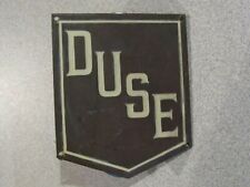 Vintage 1930's? DUSE Radiator Badge Metal Trim Emblem Rare Original Truck Car picture