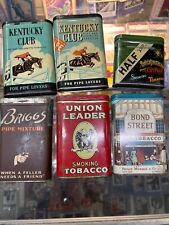 Lot Of 6 vintage Empty Tobacco Tins Advertising picture