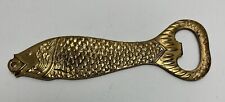Vintage Bronze Bottle Opener Fish Scales Keychain Thailand 5