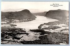 Vermont VT Postcard RPPC Photo Air View Lake Willoughby Harry Richardson c1940's picture